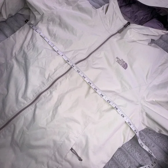 The North Face Jacket Womens Large Dryvent Quest White Purple Winter Hooded Coat - Picture 7 of 12